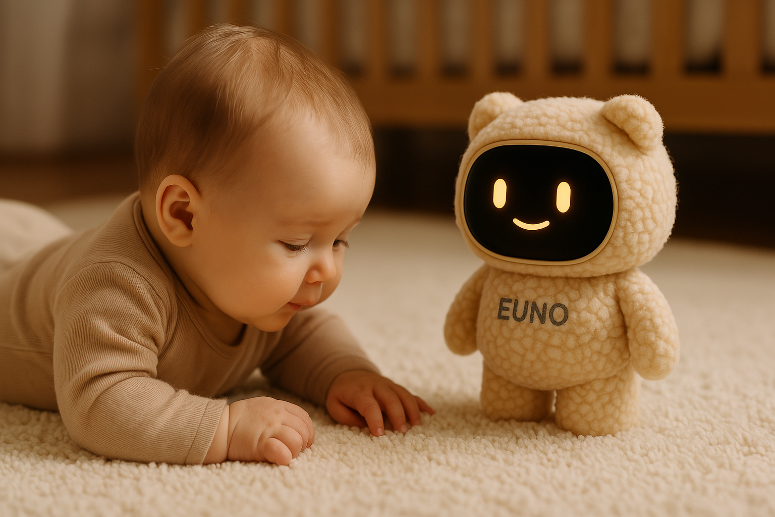 Robot Euno compagnon intelligent avec visage lumineux et doux